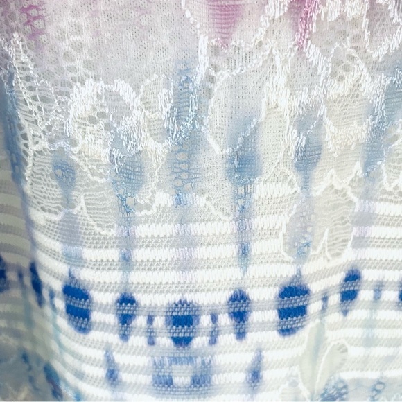 NWT Alfred Dunner "Isn't It Romantic" Ikat Biadere Crew Neck Top w/ Necklace -3X - Picture 10 of 12